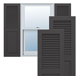 Showcasing modern PVC combination shutters beside a window, highlighting their sleek design and versatility for enhancing home aesthetics and energy efficiency.